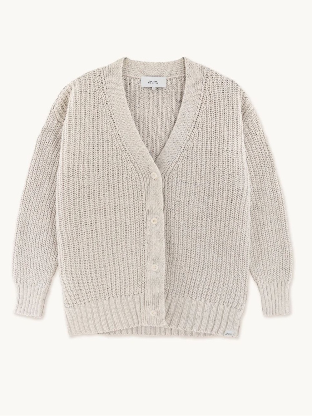 Tiny Big Sister Sofia Cotton Button-down Cardigan